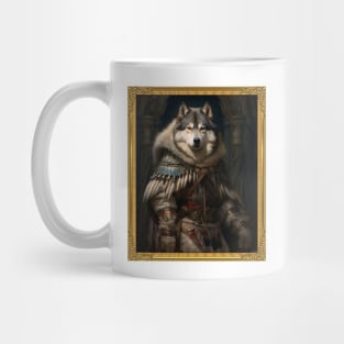 Fearless Alaskan Malamute - Medieval Inuit Warrior (Framed) Mug